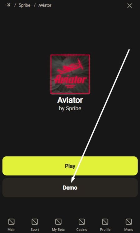 Play free game Aviator Parimatch